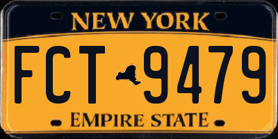 NY license plate FCT9479