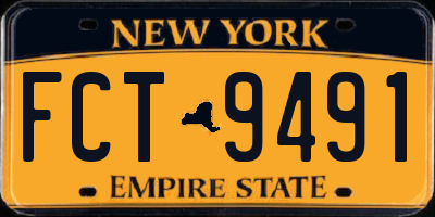 NY license plate FCT9491