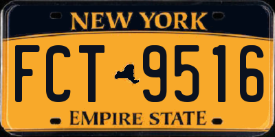 NY license plate FCT9516
