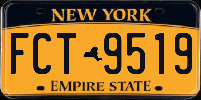 NY license plate FCT9519