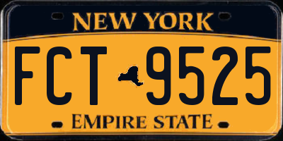 NY license plate FCT9525