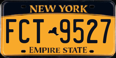 NY license plate FCT9527