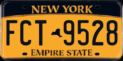 NY license plate FCT9528