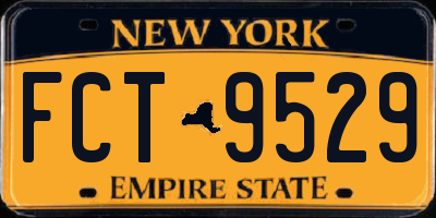 NY license plate FCT9529