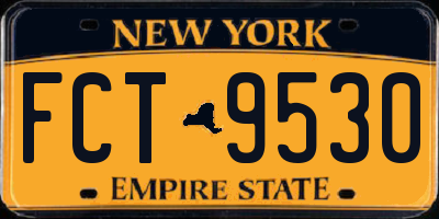 NY license plate FCT9530