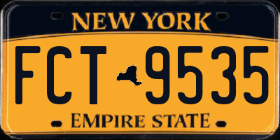 NY license plate FCT9535