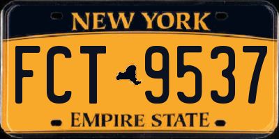 NY license plate FCT9537