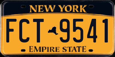 NY license plate FCT9541