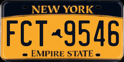NY license plate FCT9546