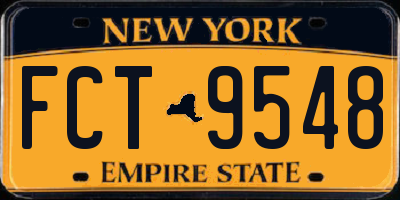 NY license plate FCT9548