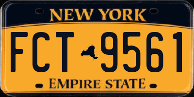 NY license plate FCT9561