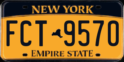 NY license plate FCT9570