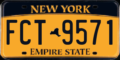 NY license plate FCT9571