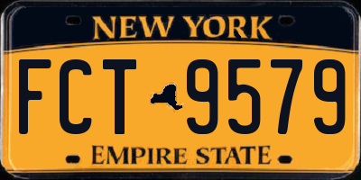 NY license plate FCT9579