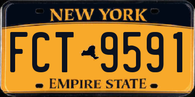 NY license plate FCT9591