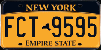 NY license plate FCT9595