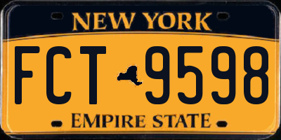 NY license plate FCT9598
