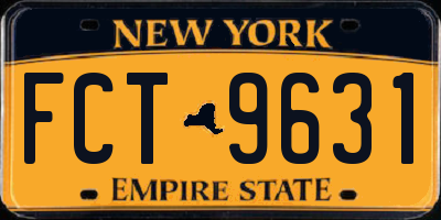 NY license plate FCT9631