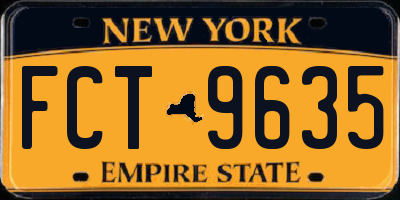 NY license plate FCT9635