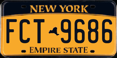 NY license plate FCT9686