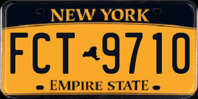 NY license plate FCT9710
