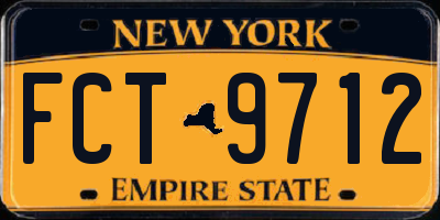 NY license plate FCT9712
