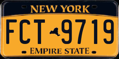 NY license plate FCT9719