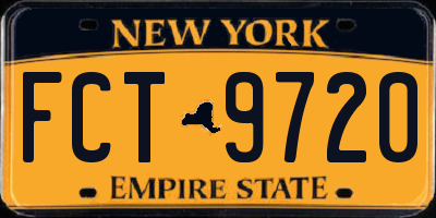 NY license plate FCT9720