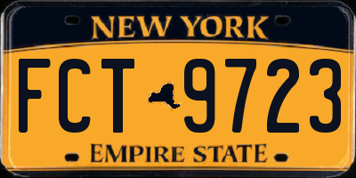NY license plate FCT9723