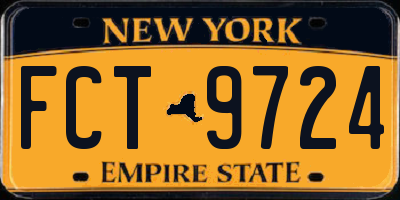 NY license plate FCT9724