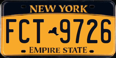 NY license plate FCT9726