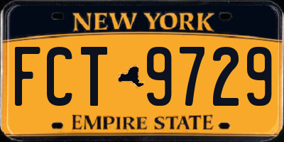 NY license plate FCT9729