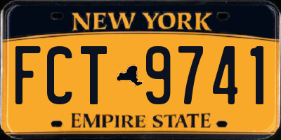 NY license plate FCT9741