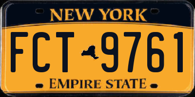 NY license plate FCT9761