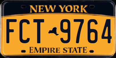 NY license plate FCT9764