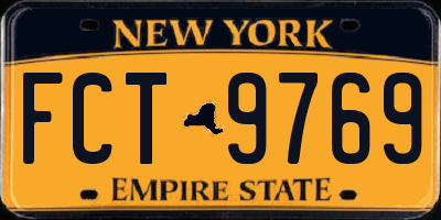 NY license plate FCT9769