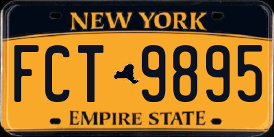 NY license plate FCT9895