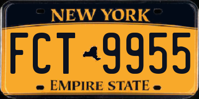 NY license plate FCT9955
