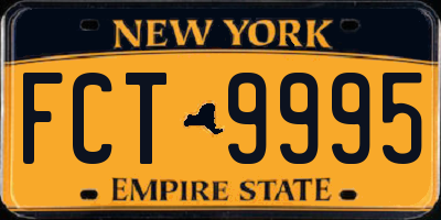 NY license plate FCT9995