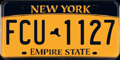 NY license plate FCU1127