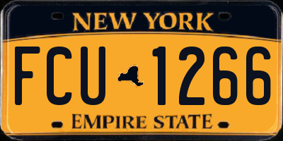 NY license plate FCU1266