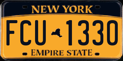 NY license plate FCU1330