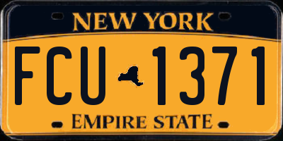 NY license plate FCU1371