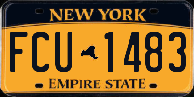 NY license plate FCU1483