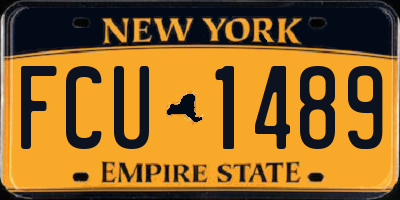 NY license plate FCU1489