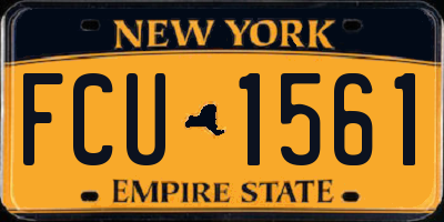 NY license plate FCU1561