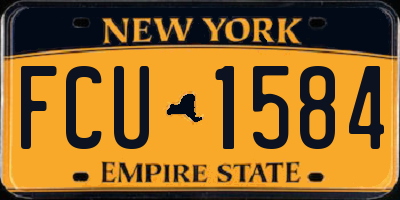 NY license plate FCU1584