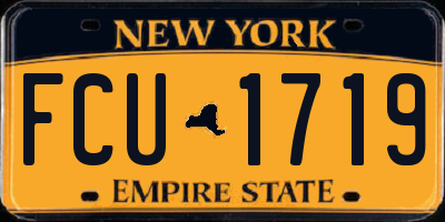 NY license plate FCU1719