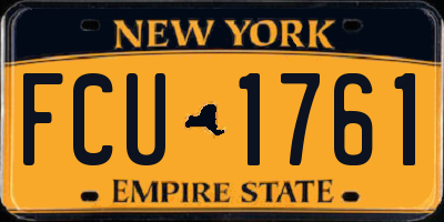 NY license plate FCU1761