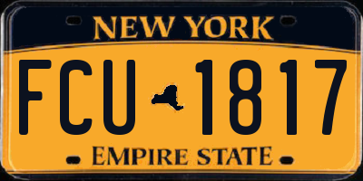 NY license plate FCU1817